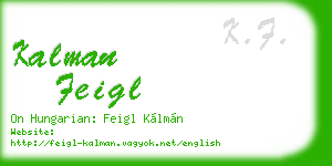 kalman feigl business card